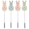 Northlight; 4ct Plaid Pastel Bunny Easter Pathway Marker Lawn Stakes Clear Lights; Category:Outdoor Easter Decorations; Image:2